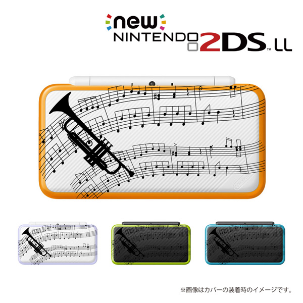 new NINTENDO 2DS LL カバー ケース ハード クリアデザインケース / トランペット 楽器 音楽 music カワイイ